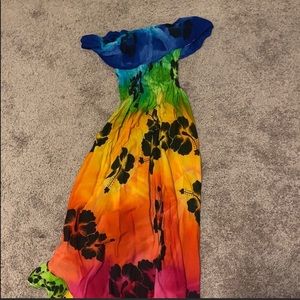 * In Search Of * - Rainbow Hibiscus Hawaiian Dress